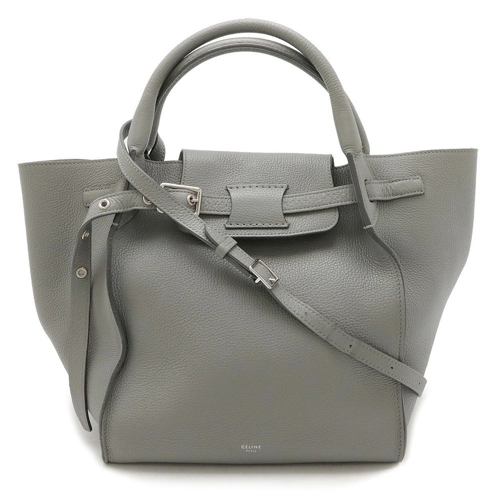 Celine Big Bag 2way Crossbody Leather Gray